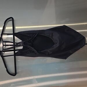 Black Strappy Open Back Dance Leotard